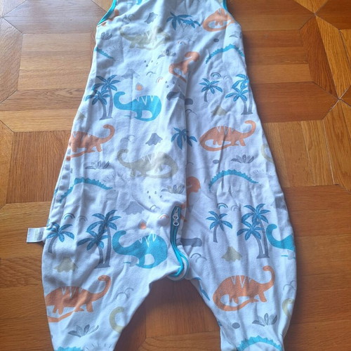 Children's sleeping sack with feet XL, dinosaur design, 100% cotton