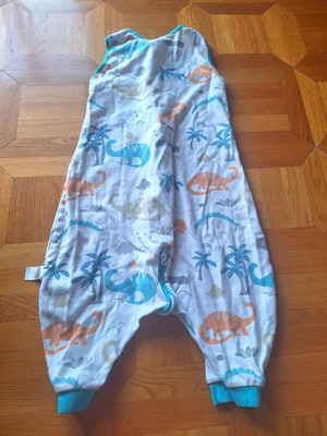 Children's sleeping sack with feet XL, dinosaur design, 100% cotton