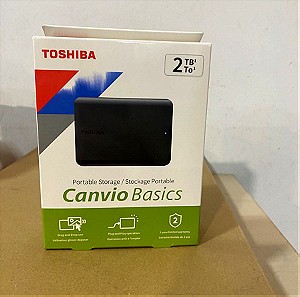Toshiba Canvio Basics 2022 USB 3.2 Εξωτερικός HDD 2TB 2.5" Μαύρο Σφραγισμένο τιμή δυο τεμάχια
