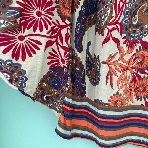 CantaO dress used with mixed print and butterfly sleeves