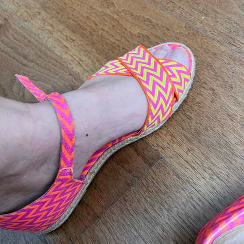 Women's fabric crisscross sandals like new, ASOS size 38