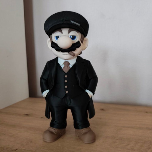 Super Mario 3D printed figure new, Peaky Blinders style