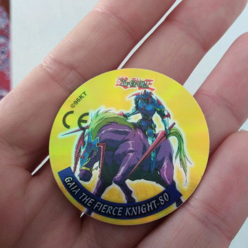 Yugioh Tazos Duel collectible caps 3 pcs like new