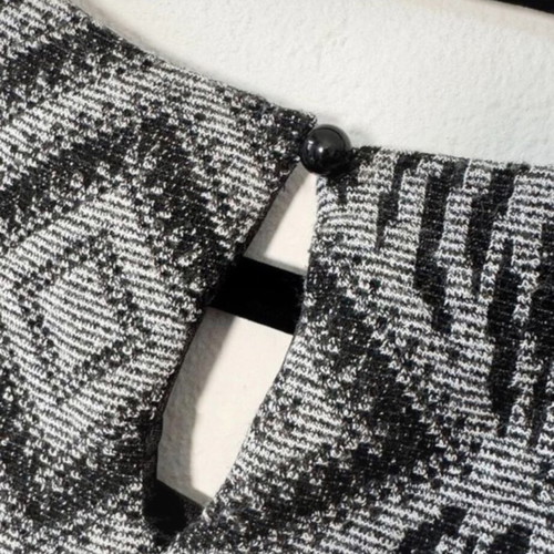 Raxevsky winter dress size M, black and grey jacquard knit
