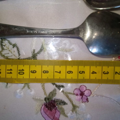 Antique cutlery set used, 15 pieces