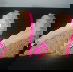  Pip-toe exe πλατφόρμες, λουστρίνι, μπεζ-φούξια, barbie core