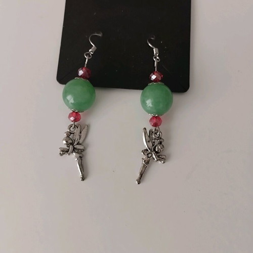 Fairy earrings new handmade with aventurine