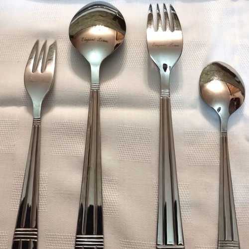 Elegant Lines cutlery set 52 pieces vintage stainless steel