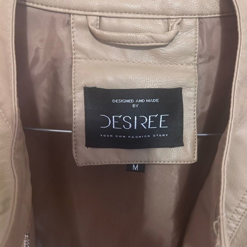 Desiree Leather Jacket new, beige, size M