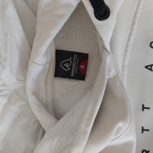 Boys' white hoodie sweatshirt size 128 cm used