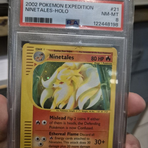 Ninetales Holo Expedition PSA 8 Pokemon card