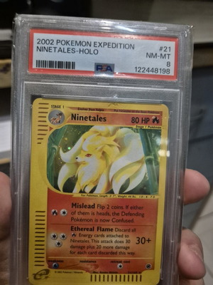 Ninetales Holo Expedition PSA 8 Pokemon card