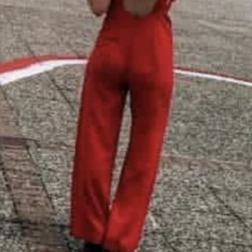 Zara jumpsuit red medium like new