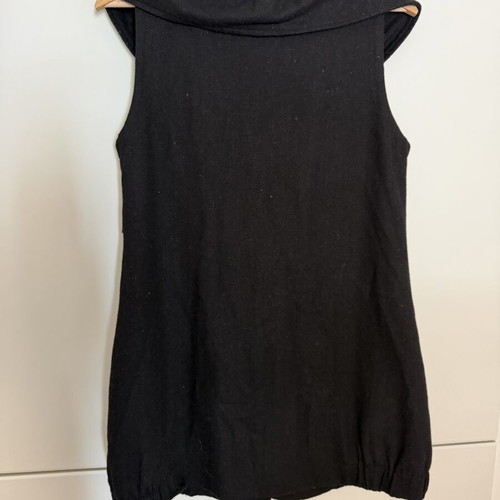 Black Sleeveless Coat size M used with minor wear