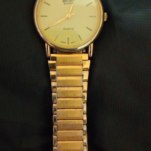 Seiko vintage men's watch used, gold color