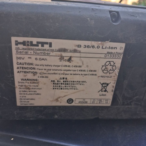 Hilti B 36 6.0 Ah Li-Ion battery