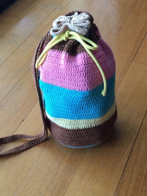 Boho cotton colorful knitted handmade pouch bag new