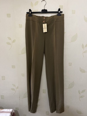 A-Style Green Women's Pants New, Front Crease Summer