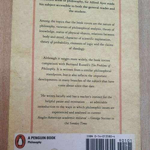 The Central Questions of Philosophy by A.J. Ayer used, English