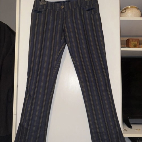 Vintage Elisabetta Franchi pants petite size 40 new, black and blue