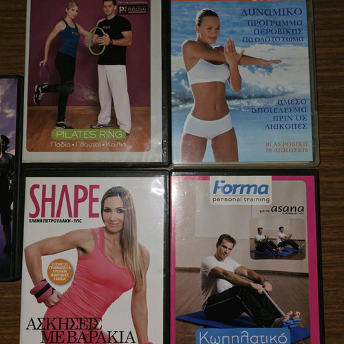 Workout DVDs used, pack of 13 from magazines
