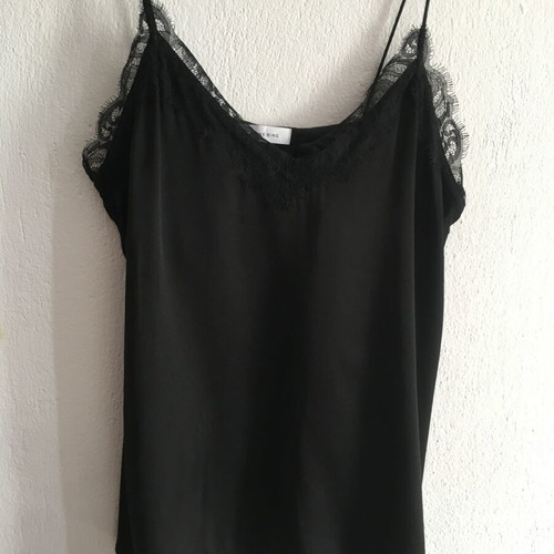 Anine Bing silk camisole top, black, size M