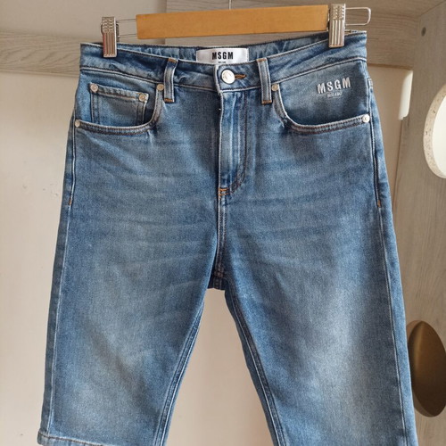 MSGM women's denim shorts like new, size S, blue