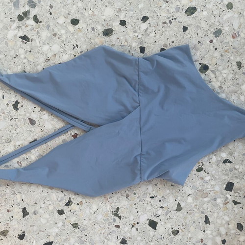 Zara one-piece swimsuit light blue size L new