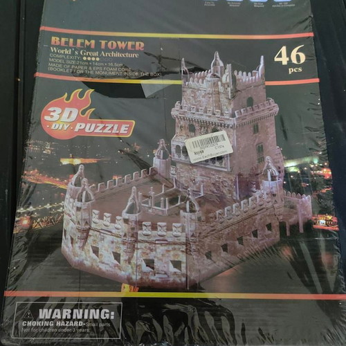 3D DIY Puzzle Belem Tower 46 pieces like new