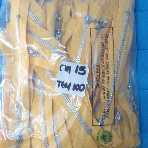 Φερμουάρ 15cm καινούργια, πακέτο 100, κίτρινα