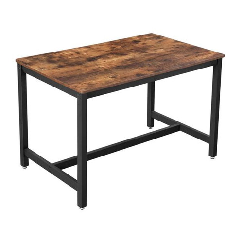 Vasagle Rectangular Metal Dining Table and 4 Vintage Chairs