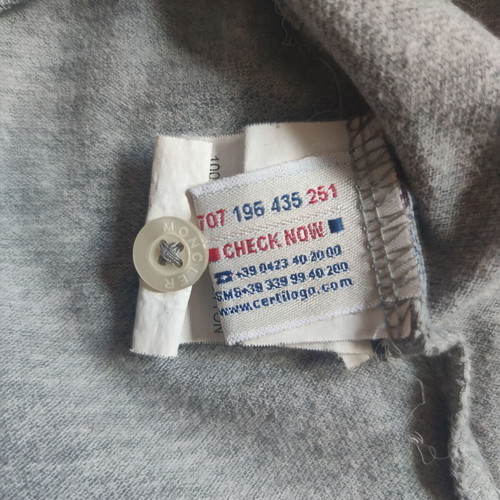Moncler short-sleeved polo shirt grey size L