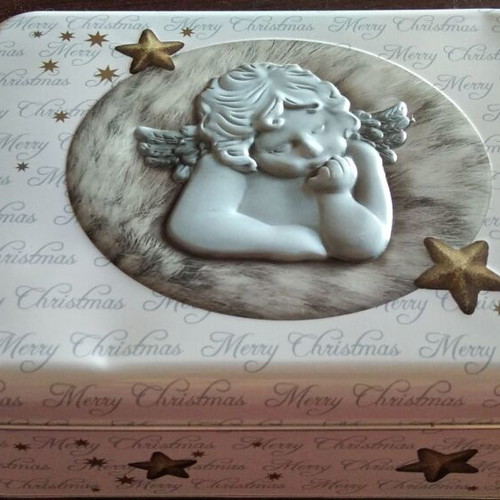Metal Christmas cookie tins used, pack of 5