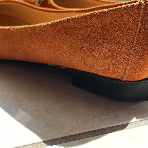 Sagiakos ballerinas new, leather, brown-orange, size 39