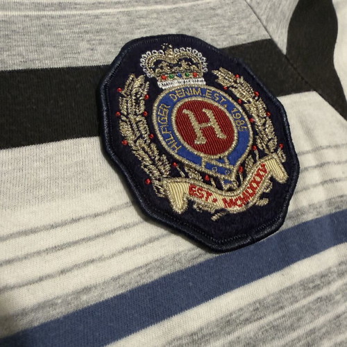 Tommy Hilfiger T shirt used, size L, white and grey