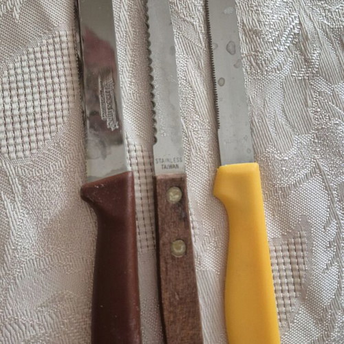 Knives used, set of 3 pieces