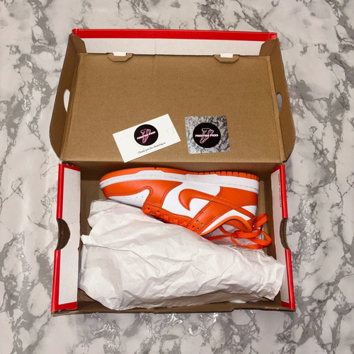 Nike Dunk Low Syracuse women's and men's orange and white sneakers