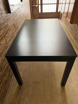Τραπέζι φαγητού IKEA BJURSTA επεκτεινόμενο, ξύλινο, καφέ-μαύρο