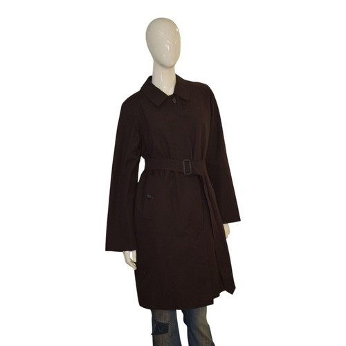 Burberry London brown trench coat with belt & removable wool Nova Check lining