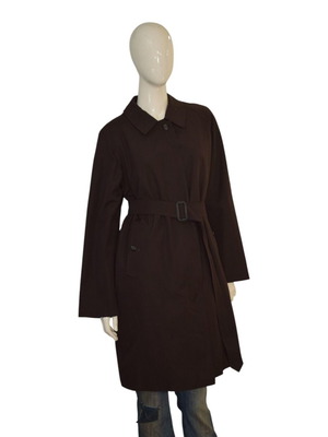 Burberry London brown trench coat with belt & removable wool Nova Check lining
