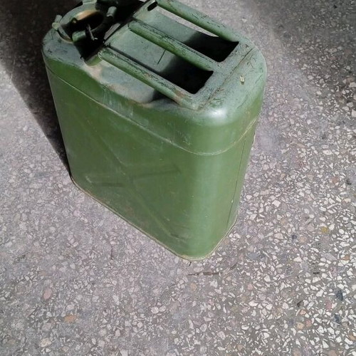 Metal military fuel canister 20 liters used