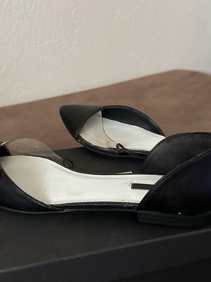 Zara leather shoe used, black, size 39, ballerinas
