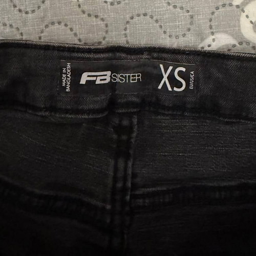 FB Sister black denim shorts XS, like new, high waist