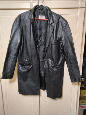 Δερμάτινο σακάκι Armani Collezioni vintage XL μαύρο μεταχειρισμένο