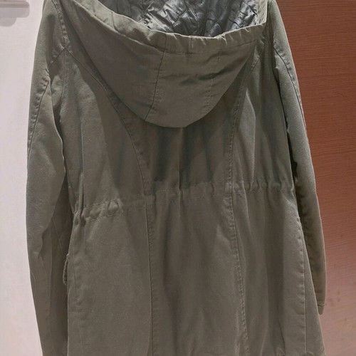 SoulCal & Co parka with detachable faux fur, military green, size XS