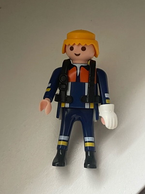 Playmobil vintage firefighter figure used Geobra 1997