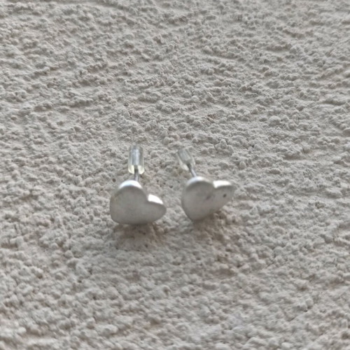 Heart earrings like new, silver