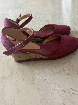 Castaner burgundy platform sandals used, size 40