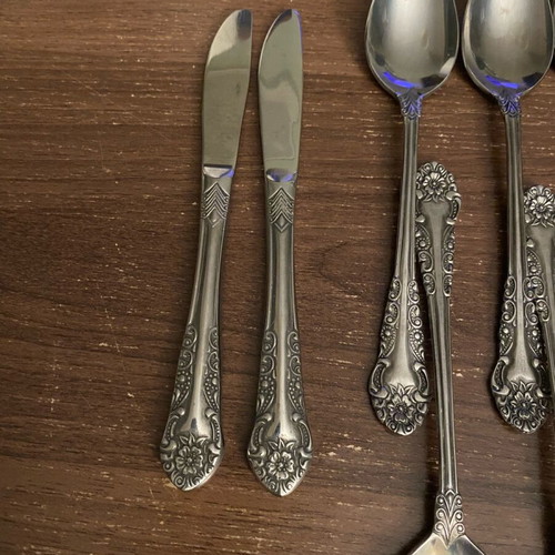 Vintage cutlery set made of stainless steel like new