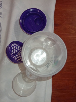 Smart Shake protein shaker, Forever Living F.I.T. series, purple lid
